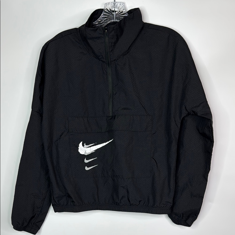 Nike Epic Training Track Pullover Black Running Jacket Size XS